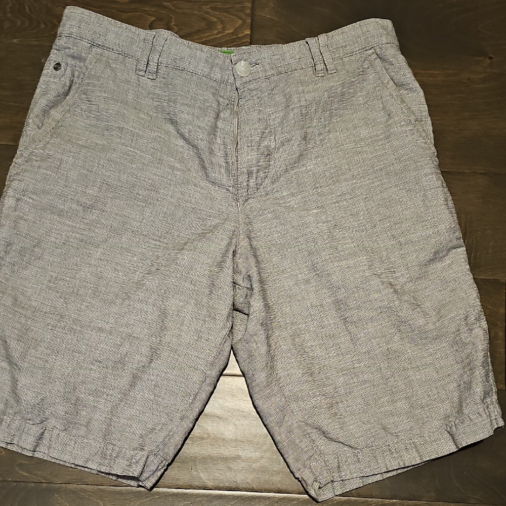 Hugo Boss Light Gray Flat Front Shorts